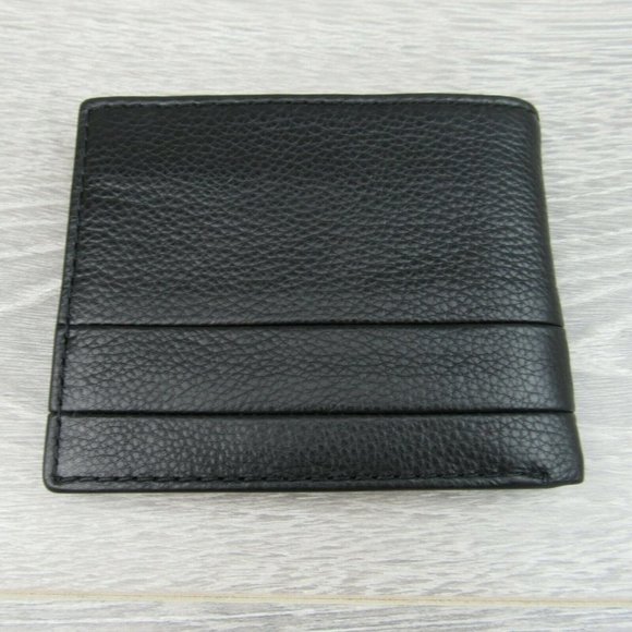Fossil Lufkin Traveler Leather Mens Black Wallet - Picture 3 of 12